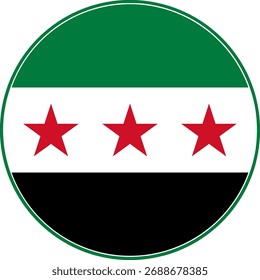 Bandera del círculo de Siria, icono de la bandera de Siria