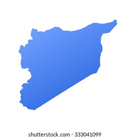 Syria country map,border