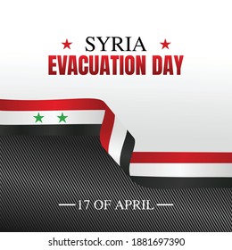 Syria Evacuation Day Vector Illustration. Suitable for greeting card poster and banner.	