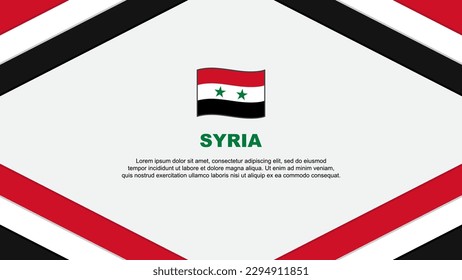 Syria Flag Abstract Background Design Template. Syria Independence Day Banner Cartoon Vector Illustration. Syria Template