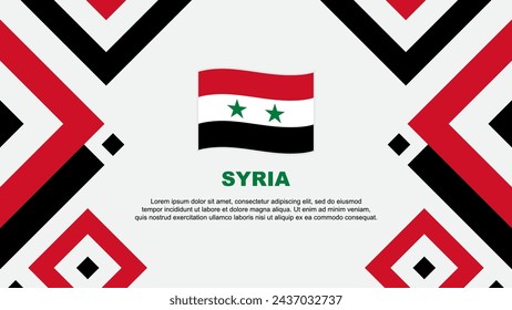 Syria Flag Abstract Background Design Template. Syria Independence Day Banner Wallpaper Vector Illustration. Syria Template