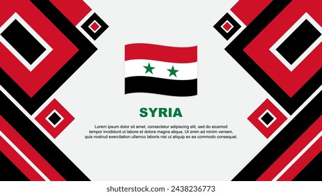 Syria Flag Abstract Background Design Template. Syria Independence Day Banner Wallpaper Vector Illustration. Syria Cartoon