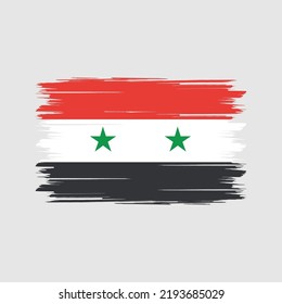 Syria Flag Brush. National Flag