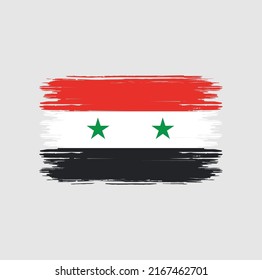 Syria Flag Brush Strokes. National Flag