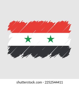 Syria Flag Brush Vector Illustration