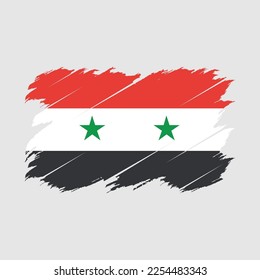 Syria Flag Brush Vector Illustration