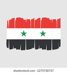 Syria Flag Brush Vector Illustration
