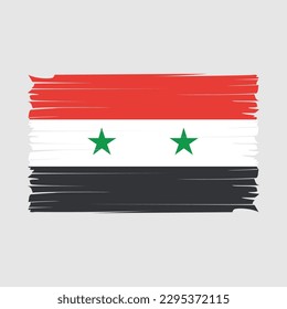 Ilustración del vector de pincel de bandera de Siria