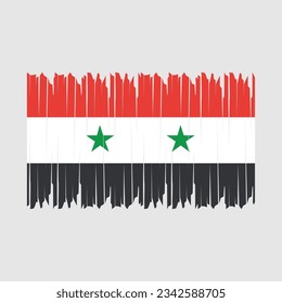 Syria Flag Brush Vector Illustration