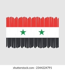 Syria Flag Brush Vector Illustration
