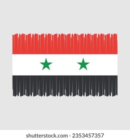 Ilustración del vector de pincel de bandera de Siria