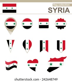 Syria Flag Collection, 12 versions