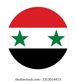 Syria flag. Flag of Syria in design shape