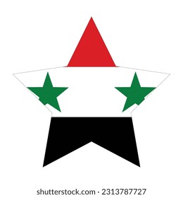 Syria flag. Flag of Syria in design shape