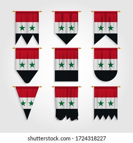 Syria Flag in Different shapes, Flag of Syria in Various Shapes