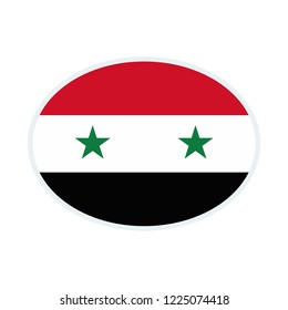 Syria flag. Syria ellipse flag.