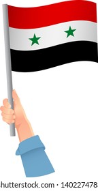 syria flag in hand icon