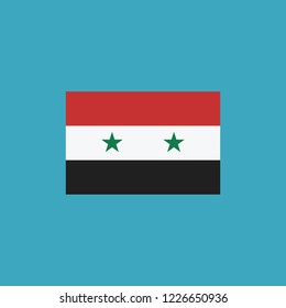Syria flag icon in flat design. Independence day or National day holiday concept.