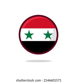 Syria Flag Icon. Syria Flag flat style isolated on a white background - stock vector.