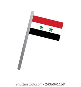 syria flag icon vector template illustration logo design
