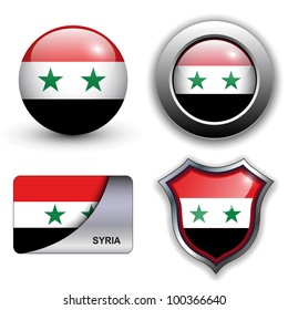 Tema de iconos de la bandera siria.
