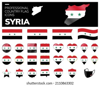 Vector de iconos de la bandera siria
Icono de bandera de país profesional