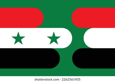 Syria flag illustration. Syria flag background illustration vector