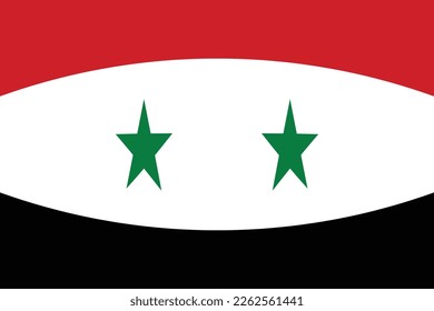 Ilustración de la bandera siria. vector de ilustración de fondo de la bandera siria
