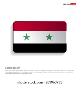 Syria flag isolated on white background - vector illustration