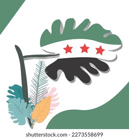 Syria-Flag-Vektorgrafik perfekt für Wände, Flyer usw.