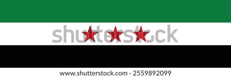 Syria flag long banner digital vector illustration
