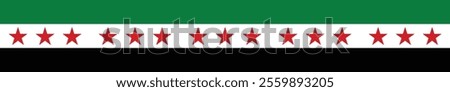 Syria flag long banner digital vector illustration