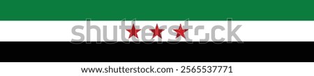 Syria flag long banner digital vector illustration