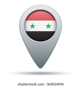 Syria flag map pointer