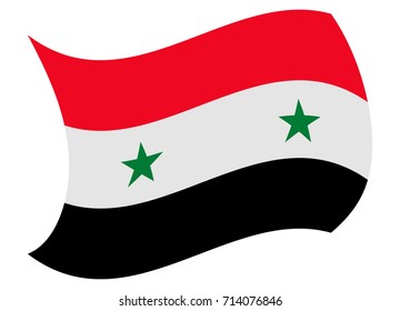 syria flag moved by the wind