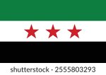 Syria flag national emblem graphic element Illustration template design

