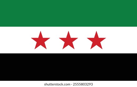 Syria flag national emblem graphic element Illustration template design

