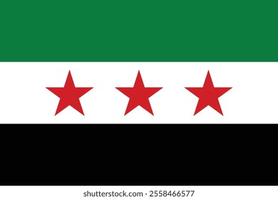 Syria flag official colors and proportion digital vector illustration