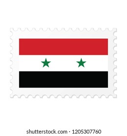 Syria flag on white background vector image