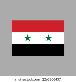 bandera siria de blanco rojo negro con estrellas
