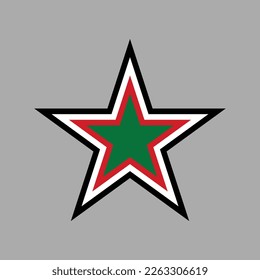 syria flag red white black with stars