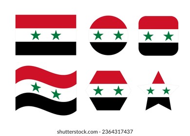 Syria flag simple illustration for independence day or election