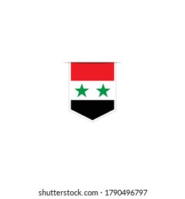  Syrien-Flagge. Einfache Vektorgrafik. Nationale Flagge Syriens 