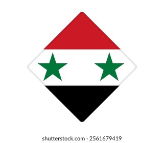 Syria flag square shaped. vector