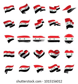 Syria flag, vector illustration