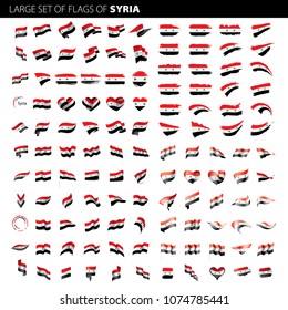 Syria flag, vector illustration