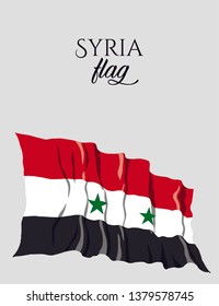 Syria Flag. Flag of Syria vector. Vector illustration. EPS 10.