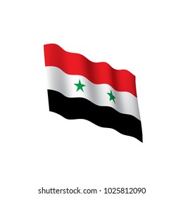 Syria flag, vector illustration on a white background