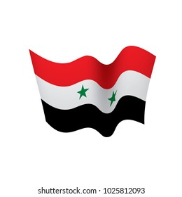 Syria flag, vector illustration on a white background