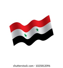 Syria flag, vector illustration on a white background